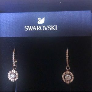 Swarovski Rose Gold & Crystal Dancing Earrings